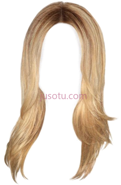 金色长发,long blonde hair PNG