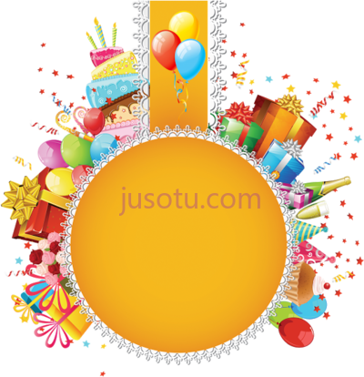 生日气球邀请卡,birthday balloon invitation card PNG