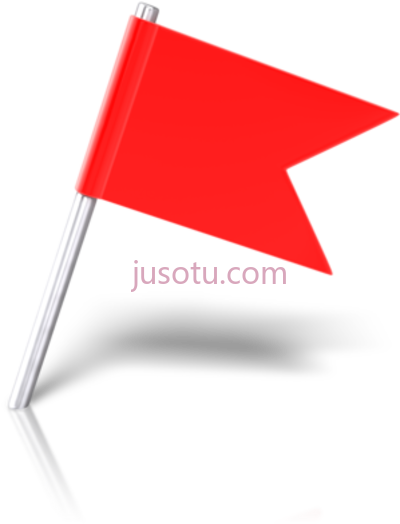 红旗别针,red flag pin PNG