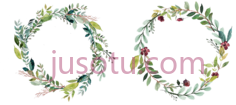 水彩花环框,floral wreath art PNG