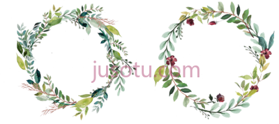 水彩花环框,watercolor flower wreaths and frames PNG