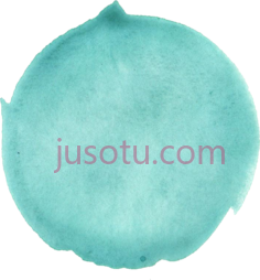 绿松石水彩点PNG