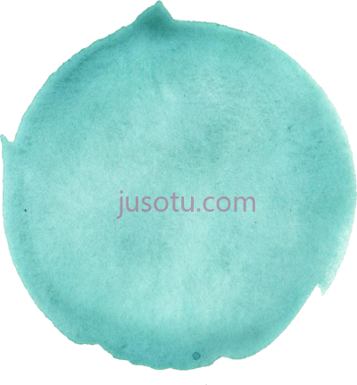 绿松石水彩点,turquoise watercolour dot PNG