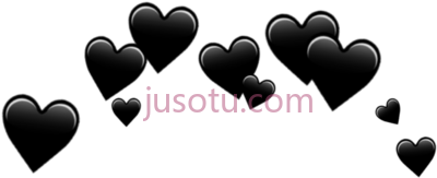黑心,hearts crown black emojis PNG