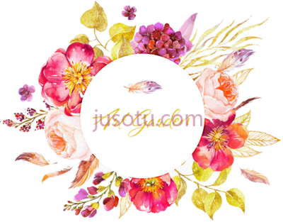 水彩花卉花环边框,artgarden watercolor flowers floral circle border PNG