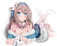 女孩棕色头发蓝色眼睛PNG
