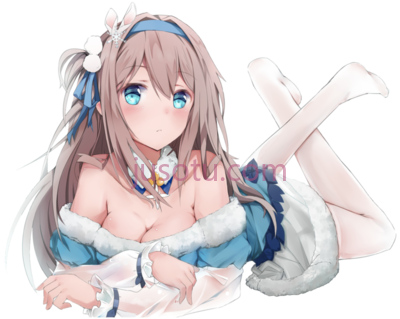 女孩棕色头发蓝色眼睛,anime girl brown hair blue eyes PNG