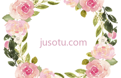 水彩花环,resolution watercolor floral wreath PNG