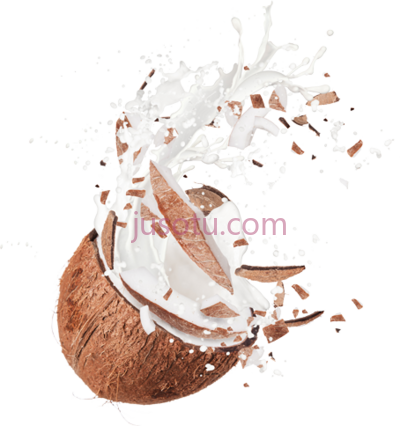 椰子巧克力飞溅,coconut and chocolate splash PNG