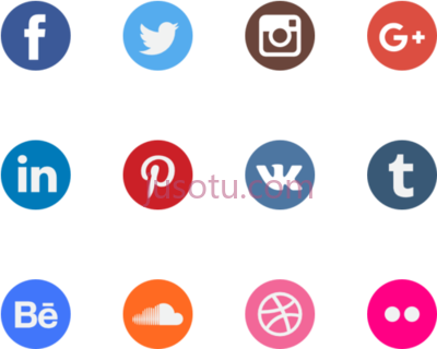 社交媒体,power social media watercolour icons PNG