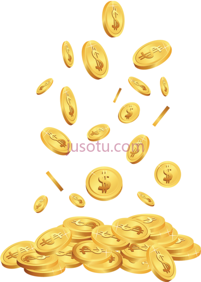 硬币,coins falling PNG