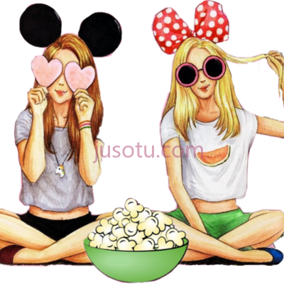 永远朋友,best friends forever cute draw PNG