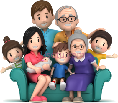 快乐家庭,happy family art PNG