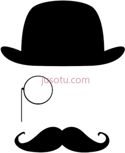 单眼礼帽,monocle top hat PNG