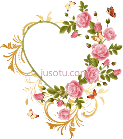 心形玫瑰,heart frame happy rose day yellow PNG