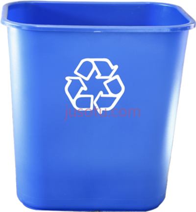 蓝色垃圾桶,blue recycle bin recycling PNG
