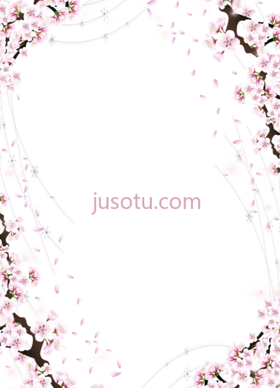樱花,sakura border cherry blossoms PNG
