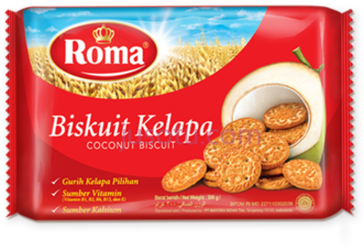 椰子饼干,roma kelapa biskuit PNG
