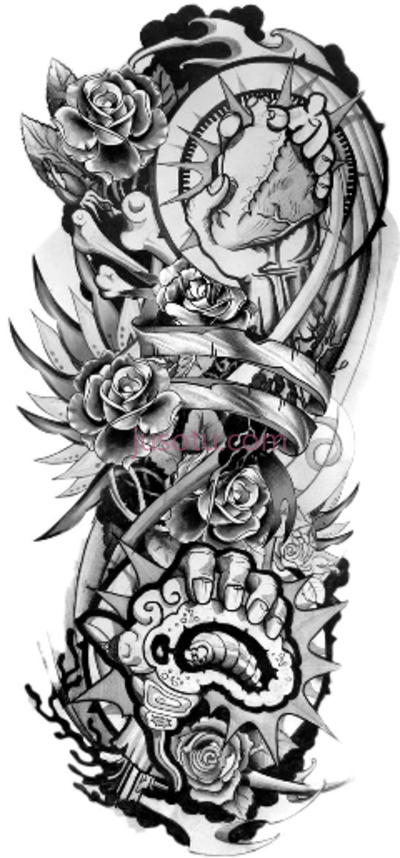 纹身袖,tattoo sleeve PNG