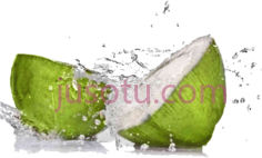 水果喷溅椰子巧克力PNG