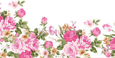 玫瑰装饰花,dibujos animados hechos a mano con flores rosas decorativas PNG