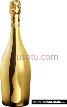 金香槟酒瓶PNG
