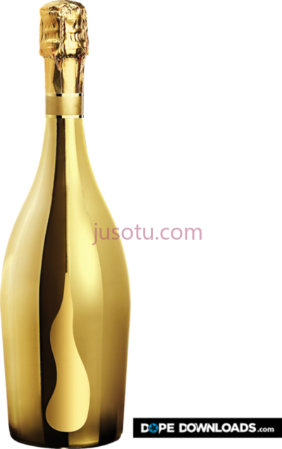金香槟酒瓶,gold champagne bottles PNG