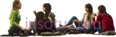 女人交谈,group sitting people PNG