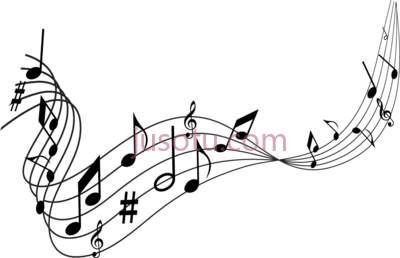 乐谱,notas musicales en movimiento PNG