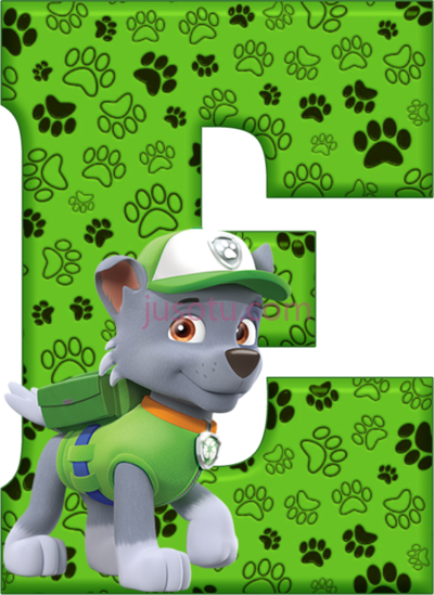 汪汪队立大功,letter d paw patrol rocky PNG