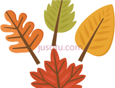 可爱秋叶,cute fall leaf PNG