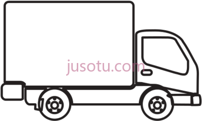 送货车,white delivery truck PNG