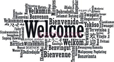 多语种欢迎,welcome to knutsen housing & hostal cartel de bienvenida en varios idiomas PNG