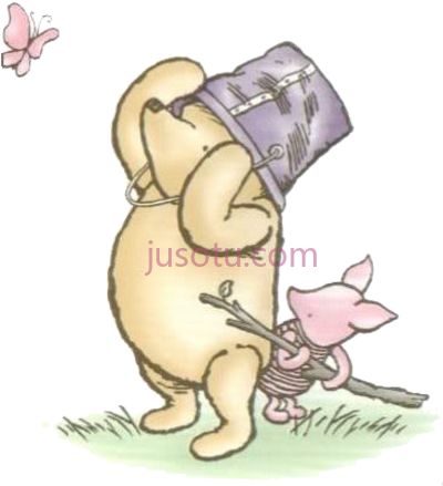 小熊维尼,classic piglet winnie pooh PNG