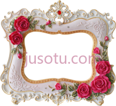圣诞节玫瑰边框,mini frames PNG