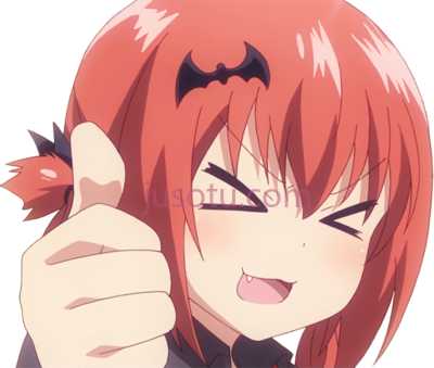 竖起大拇指,anime emoji thumbs up PNG