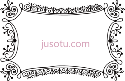 黑色装饰边框,decorative borders black and white PNG