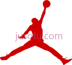 迈克尔乔丹标志红色PNG