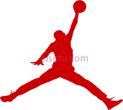迈克尔乔丹标志红色,michael jordan logo red PNG