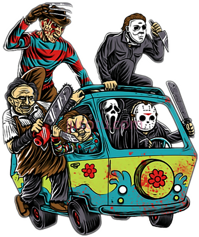 史酷比狗,freddykrueger jason chainsawmassacre scooby doo PNG