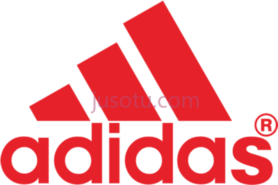 红色阿迪达斯标志,red adidas logo PNG