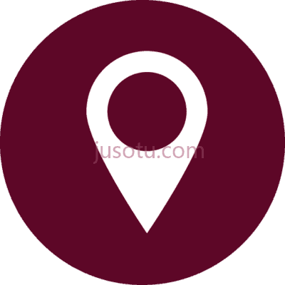 褐红色位置,round maroon and white location icon PNG