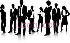 商界人士,business people silhouette PNG