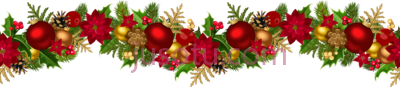 圣诞装饰花环,christmas decorative garland art PNG