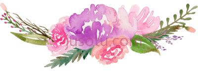 花卉水彩,royalty flowers watercolor painting art along PNG