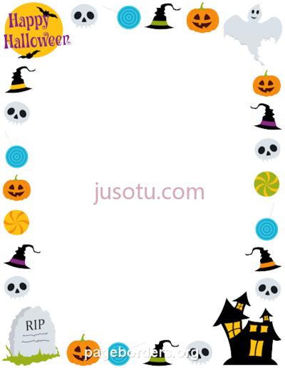 万圣节,halloween border PNG