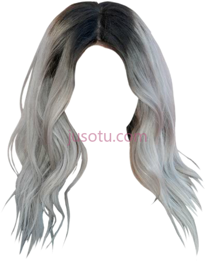 白发长,grey hair long PNG