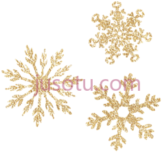 金色雪花PNG