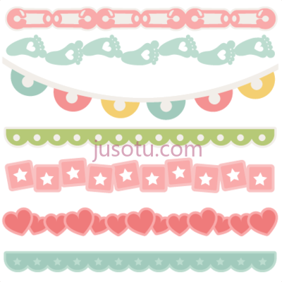 婴儿边框,baby borders cuts files PNG