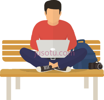 笔记本电脑男人坐,guy laptop man sitting cartoon PNG